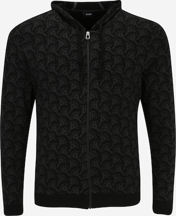 JOOP! Zip-Up Hoodie in Black: front