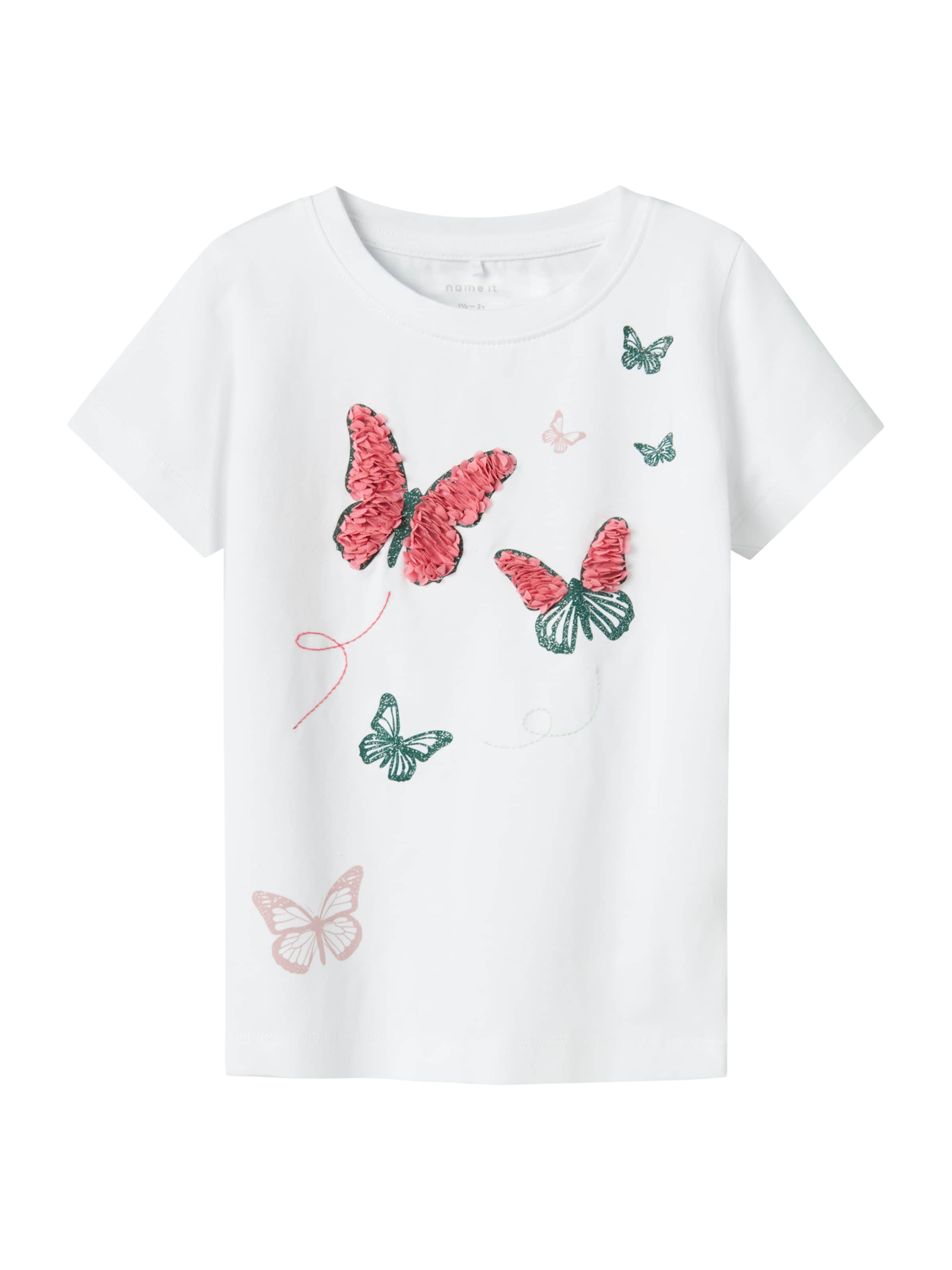 NAME IT Póló 'NMFLOFLA' - fehér: elől