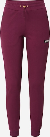 ELLESSE Tapered Trousers in Purple: front