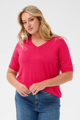 KAFFE CURVE Sweter 'KClizzy' w kolorze czerwony: przód