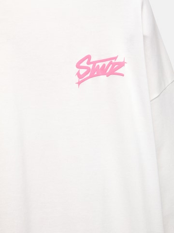 Pull&Bear Oversized shirt 'STWD' in White