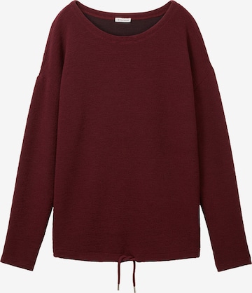 Sweat-shirt TOM TAILOR en rouge : devant