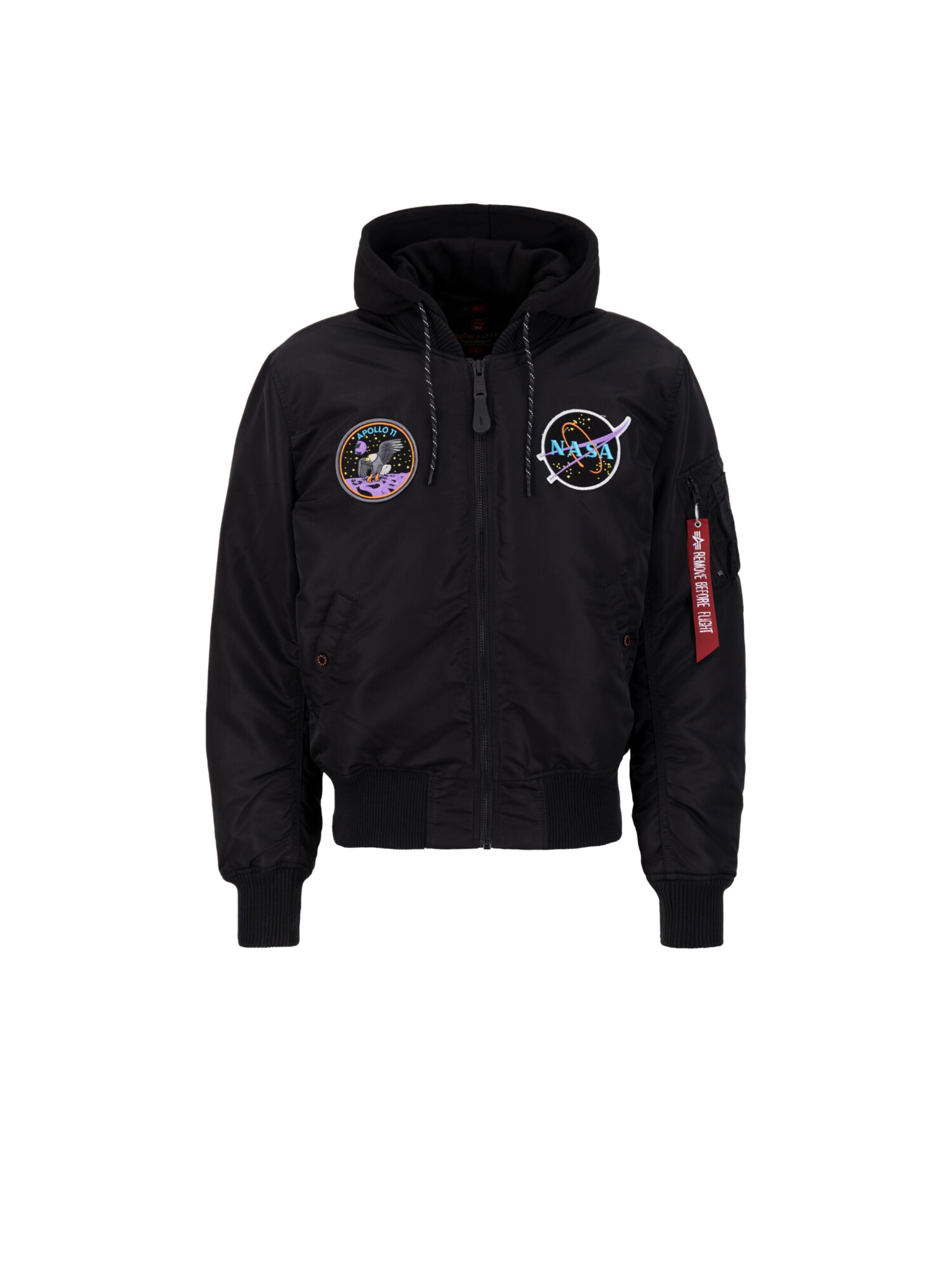 ALPHA INDUSTRIES Between-Season Jacket 'MA-1 VF Dark Side' in Black: front