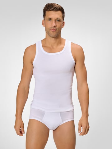 Maillot de corps ' Organic Doppelripp ' Ammann en blanc : devant