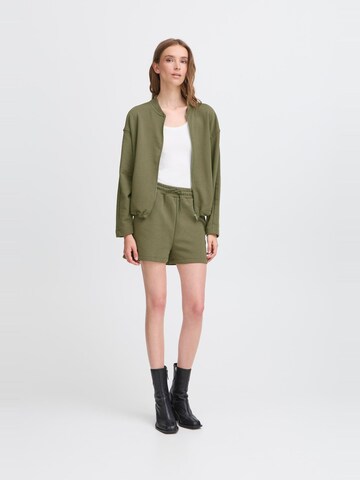 ICHI - regular Pantalón en verde