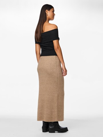 PIECES Skirt 'PCNIKO' in Brown