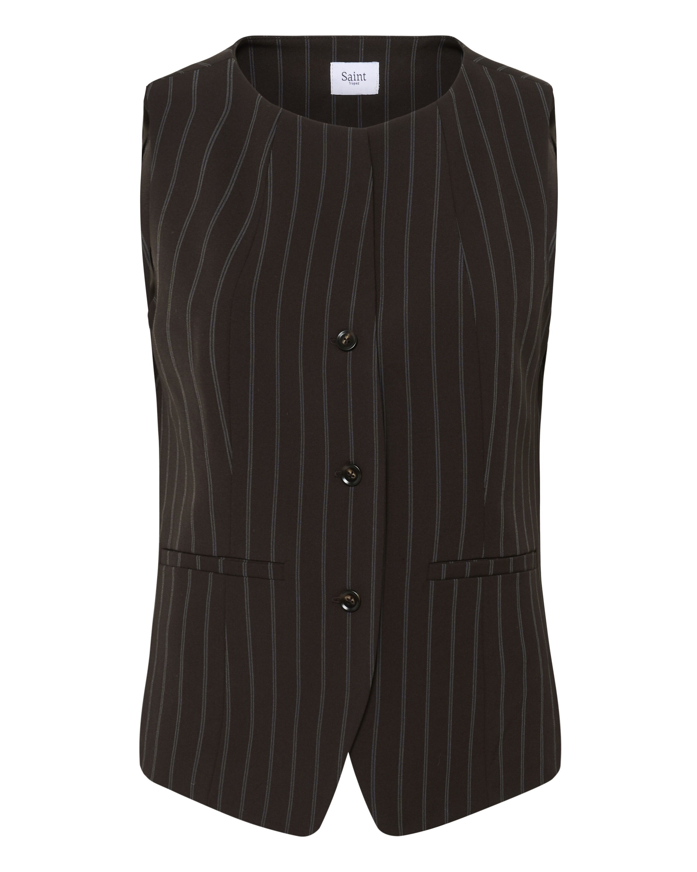 SAINT TROPEZ Weste 'Pantelea' in Braun: Vorderseite