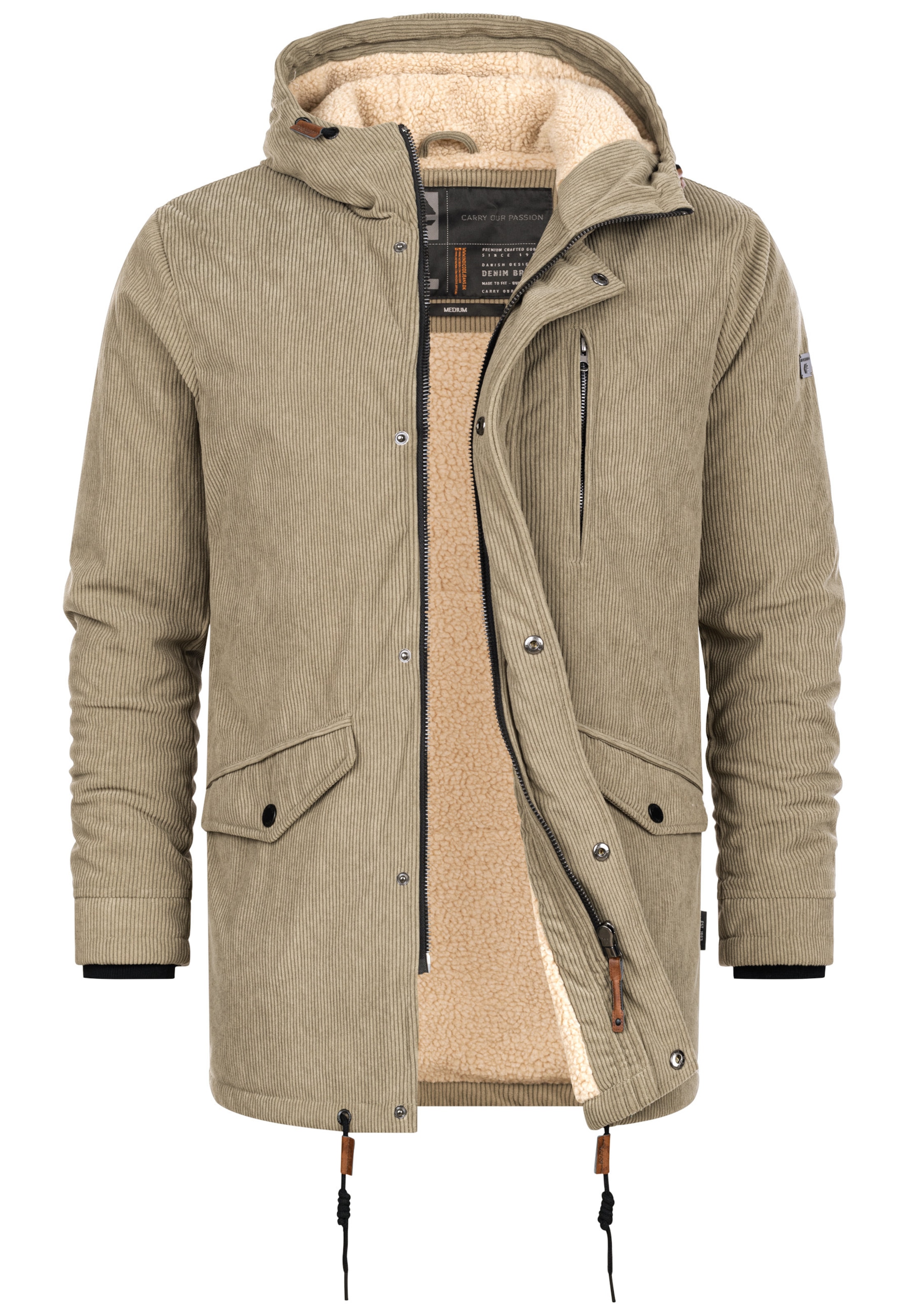 INDICODE JEANS Winterjacke 'Ledley' in Beige: Vorderseite