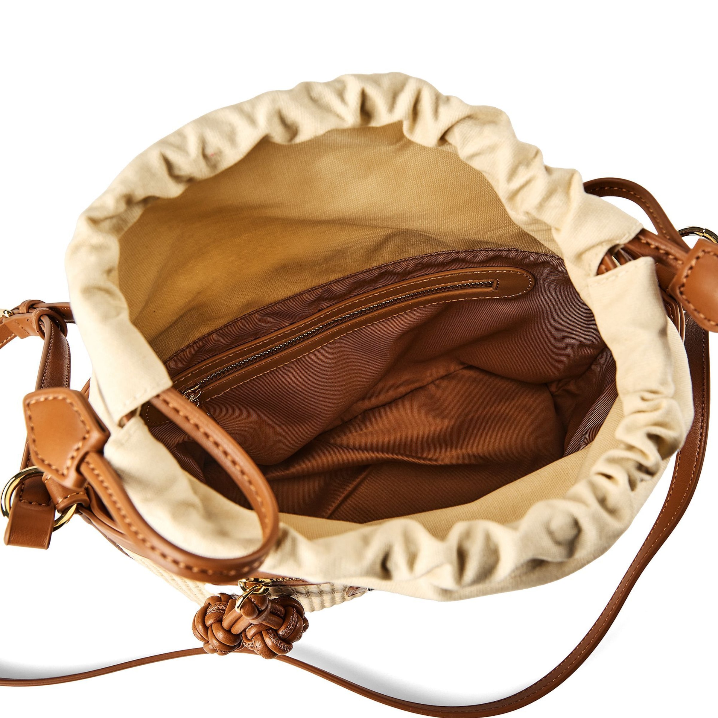 Borsa a sacco 'Straw Chic' di Love Moschino in marrone