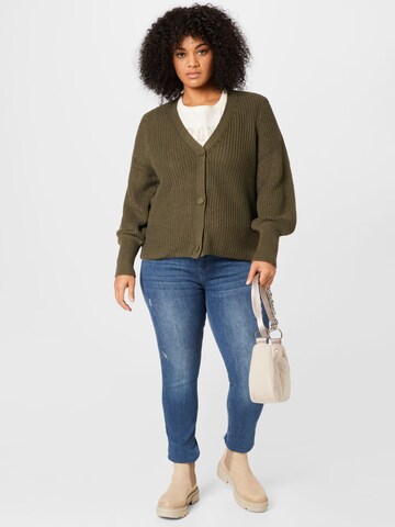 ONLY Carmakoma Knit Cardigan 'NICOYA' in Green