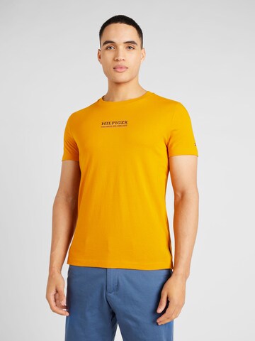 T-Shirt TOMMY HILFIGER en orange : devant