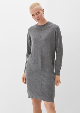 s.Oliver Knitted dress in Grey: front