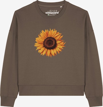 Felpa 'Sonnenblume ' di Watapparel in marrone: frontale