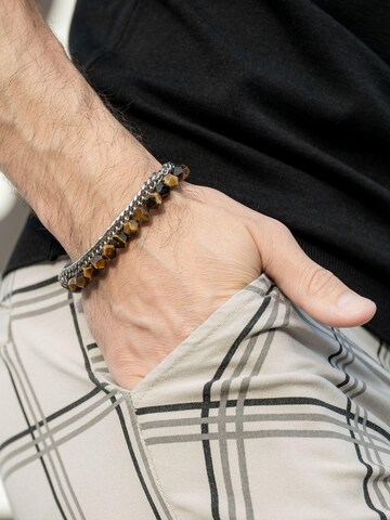 GT Collection Armband 'Faceted-Bead' in Bruin