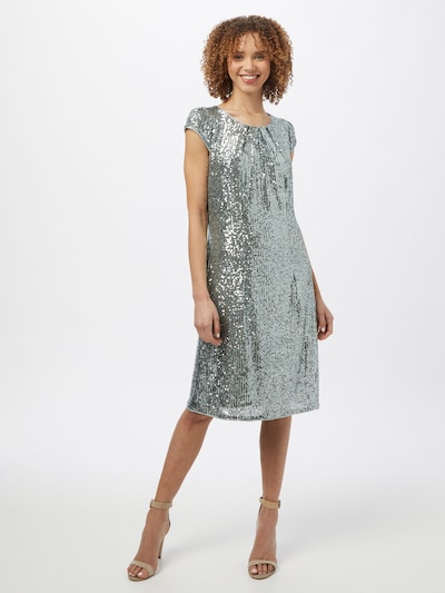 Rochie de cocktail SWING pe argintiu, Vizualizare model