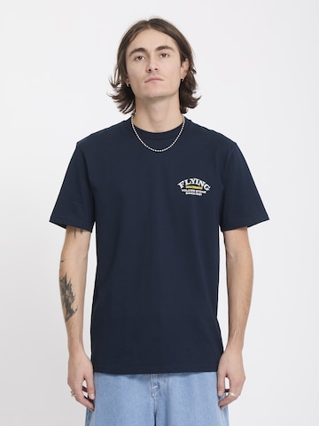 Volcom T-Shirt 'FLYING MACHINE ' in Blau: Vorderseite