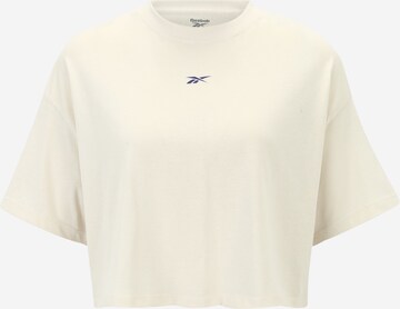 Reebok Toiminnallinen paita 'Les Mills' värissä valkoinen: edessä