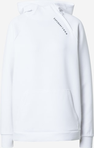 Sweat de sport Superdry en blanc : devant