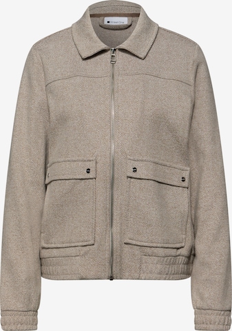 STREET ONE Between-Season Jacket 'Herringbone' in Brown: front