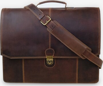 Porte-documents 'Sierra' Buckle & Seam en marron : devant