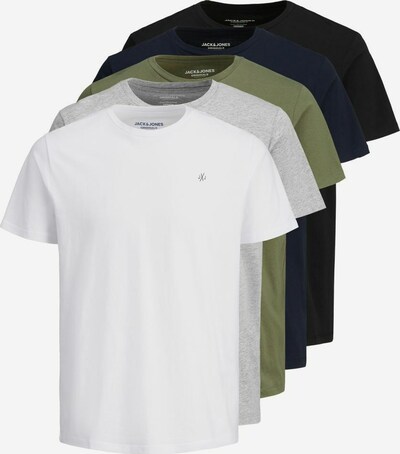 JACK & JONES Shirt in dunkelblau / hellgrau / oliv / schwarz / weiß, Produktansicht