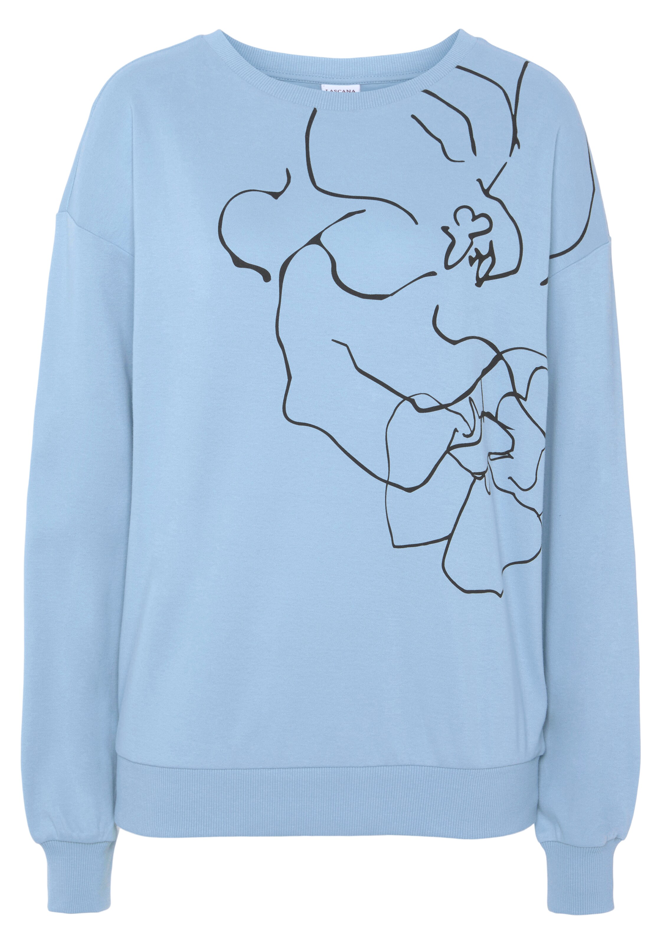 LASCANA Sweatshirt in Blue: front