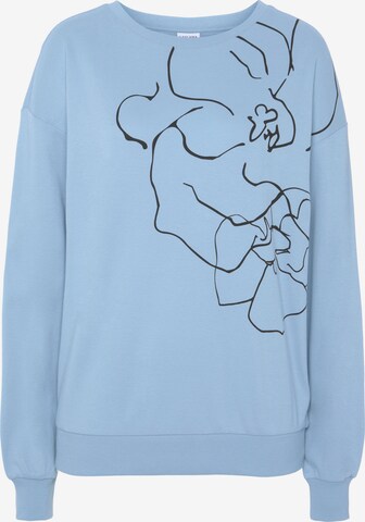 LASCANA Sweatshirt in Blue: front