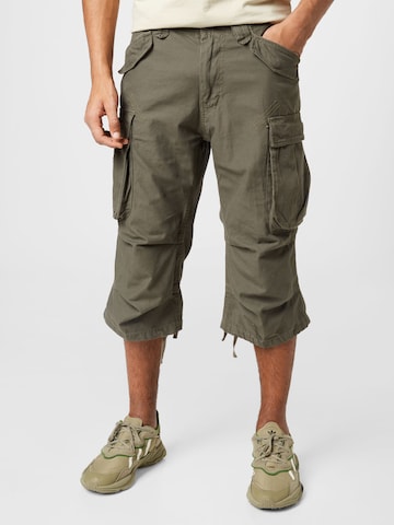 Regular Pantalon cargo Brandit en vert : devant
