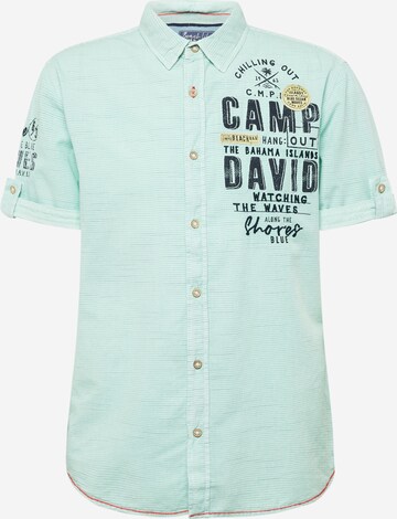 Coupe regular Chemise CAMP DAVID en vert : devant