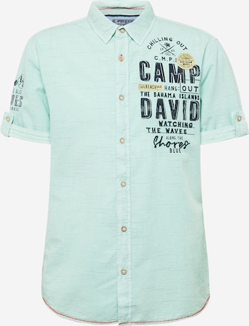 CAMP DAVID Regular fit Button Up Shirt in Green: front