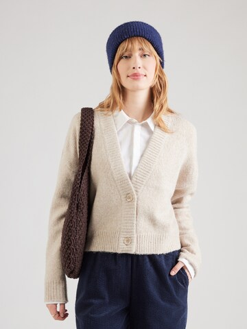 PIECES Knit cardigan 'PCJIMMA' in Beige: front