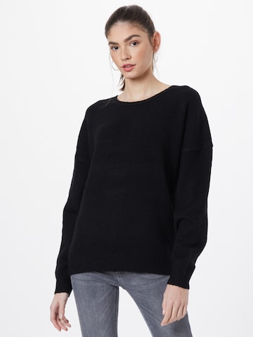 Urban Classics Пуловер 'Chunky Fluffy' в черно: отпред