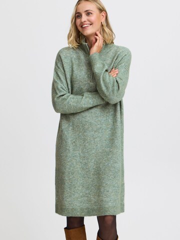 Fransa - Vestido de malha 'SANNY DR 3' em verde