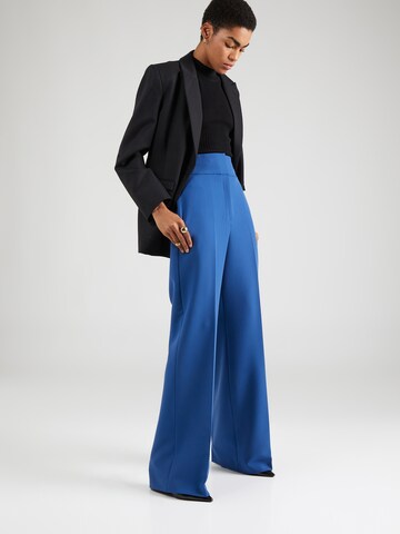 HUGO Red Wide leg Pleated Pants 'Himia' in Blue