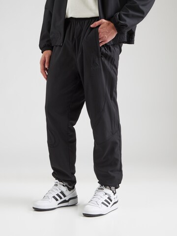 ADIDAS ORIGINALS Свободный крой Штаны 'Teamgeist Adicolor' в Черный: спереди