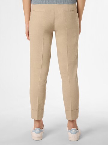 Cambio Slimfit Bandplooibroek 'Krystal' in Beige