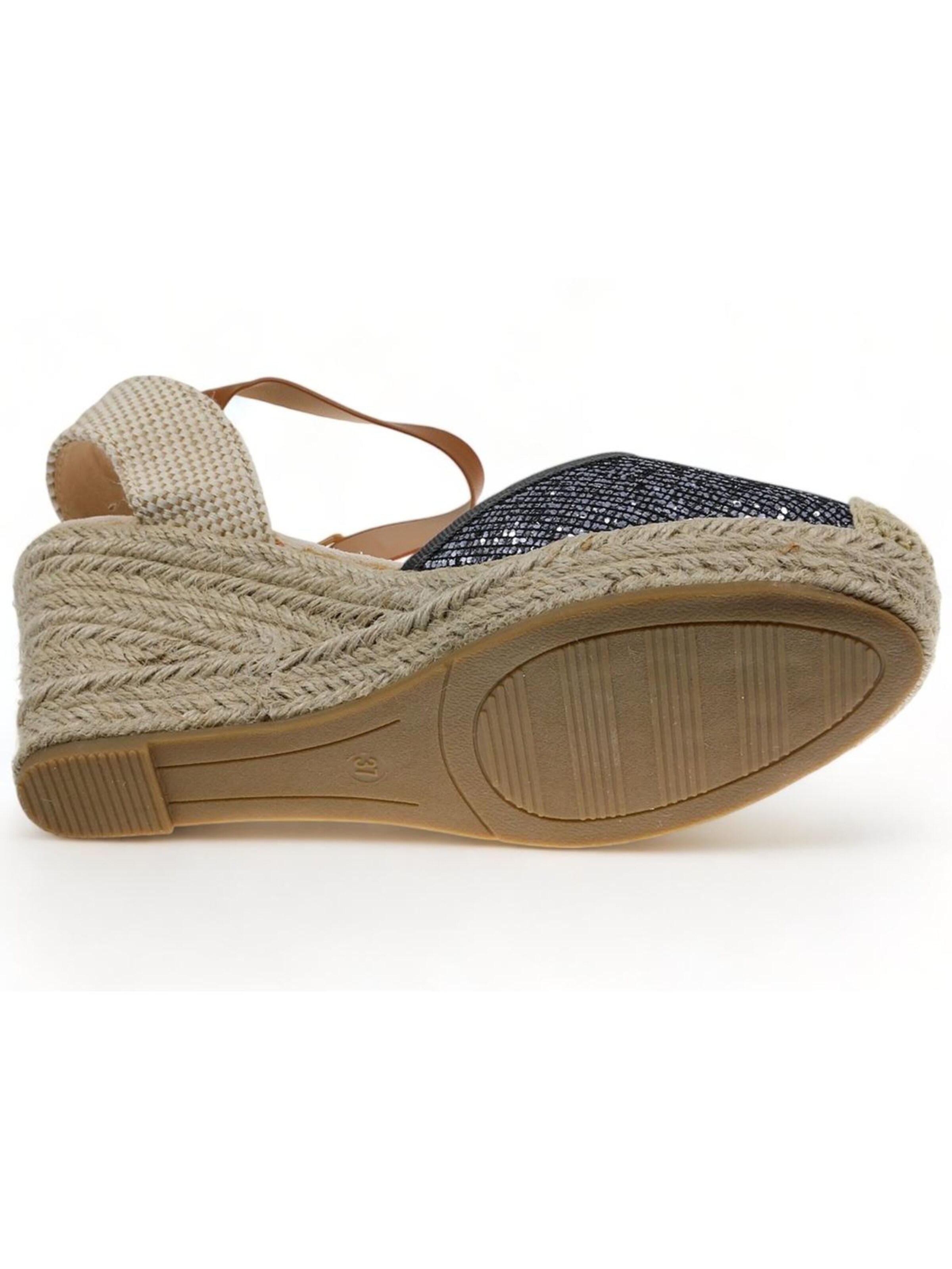Beppi Sandals 'Casual Wedge Sandal' in Grey