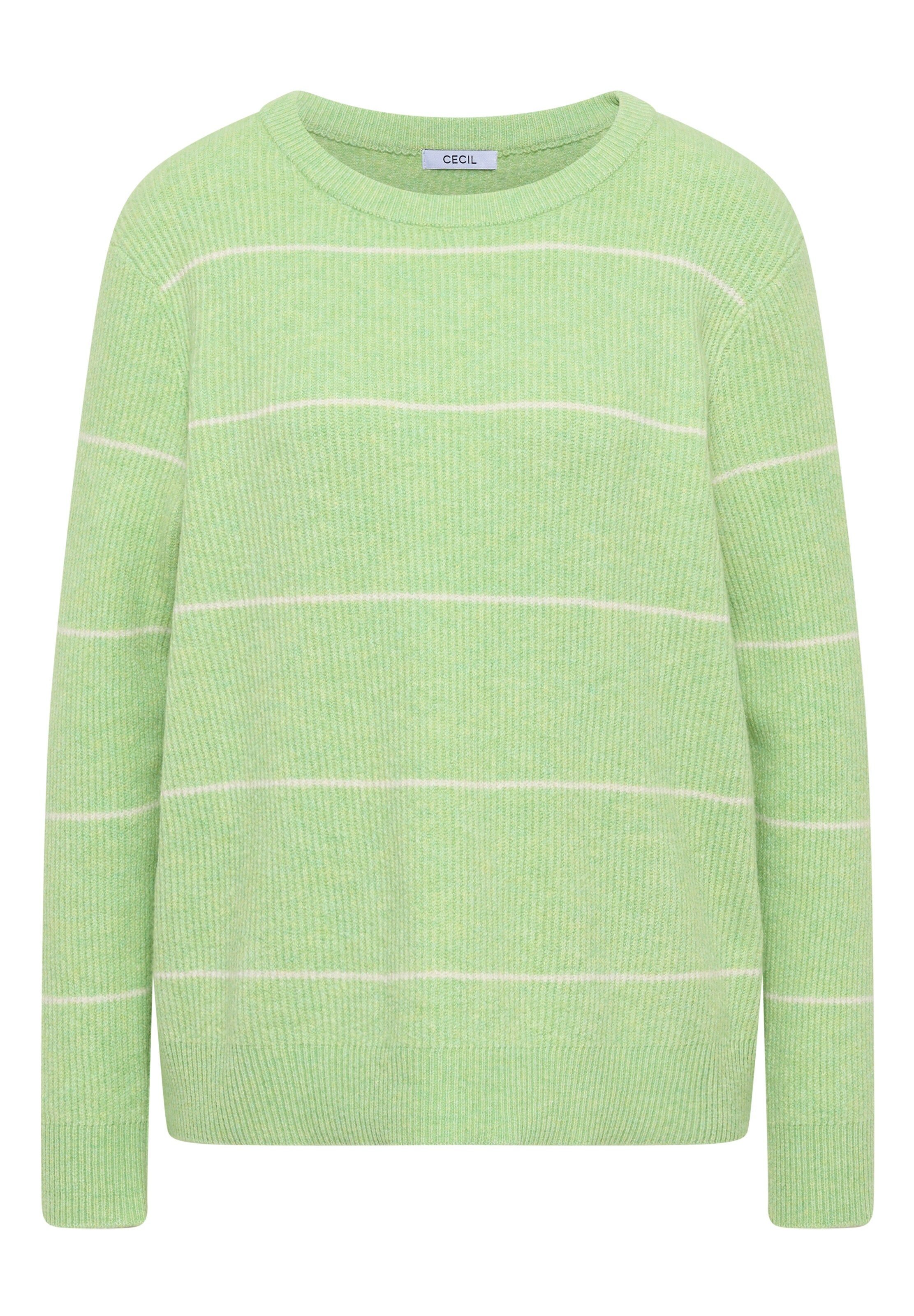 CECIL Sweater in Light green / White, Item view