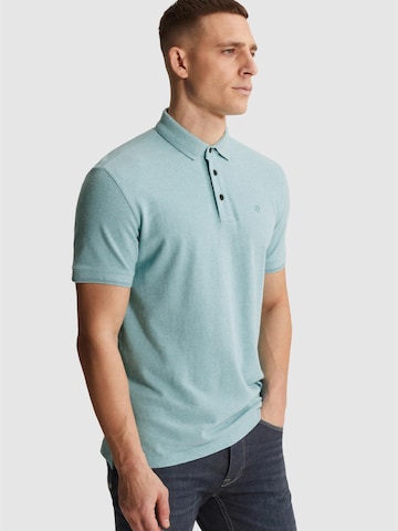 Maglietta 'Slim fit polo shirt with allover texture' di CAST IRON in blu