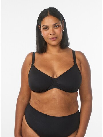 Swim by Zizzi Μπουστάκι Τοπ μπικίνι 'Bessie' σε μαύρο: μπροστά