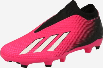 Chaussure de foot 'X Speedportal.3 Laceless Firm Ground' ADIDAS PERFORMANCE en rose : devant