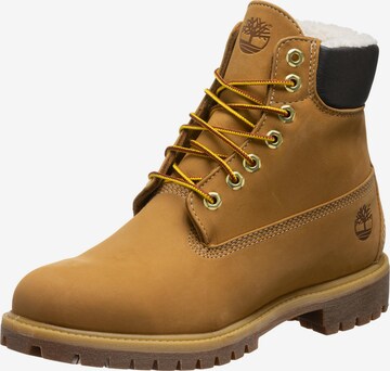 Bottines à lacets TIMBERLAND en marron : devant