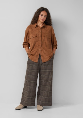 QS Wide Leg Hose in Braun