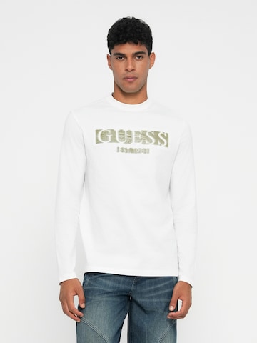 GUESS - Camiseta en blanco: frente
