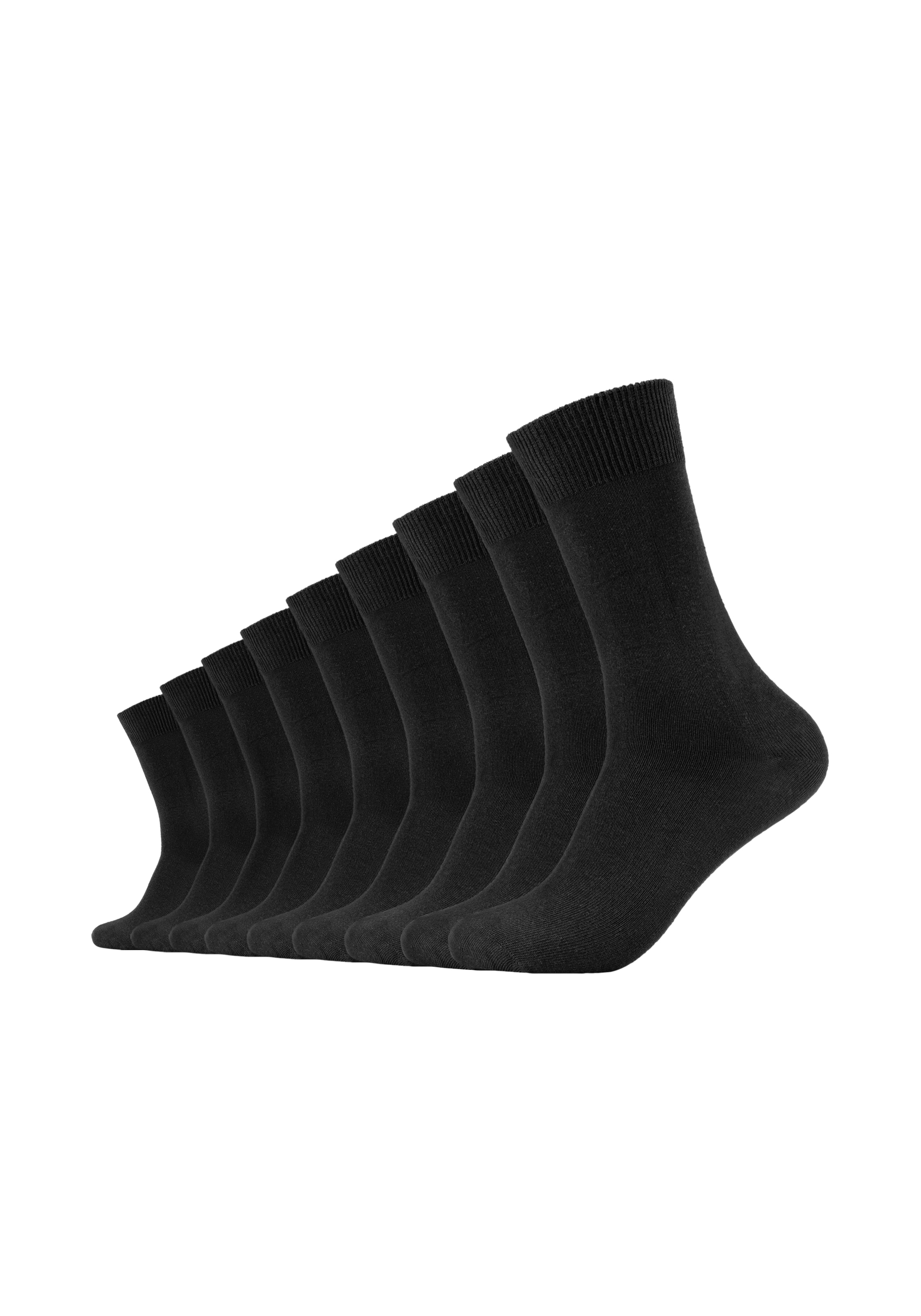 camano Socken in Schwarz: Vorderseite