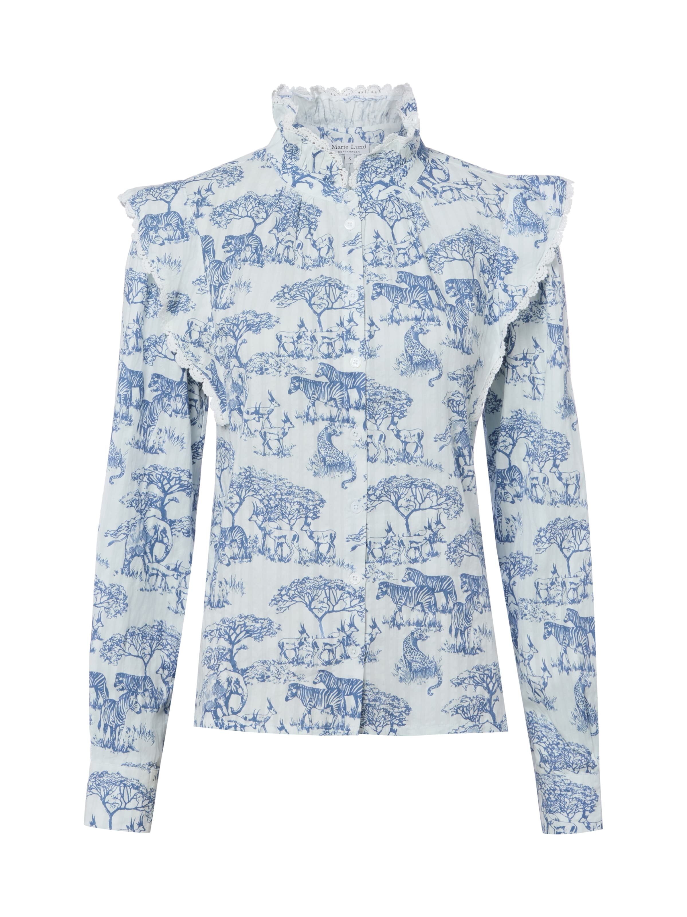 Marie Lund Bluse ' July ' in Weiß: Vorderseite