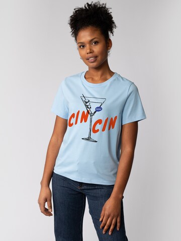 Watapparel Shirt 'Cin Cin' in Blue: front