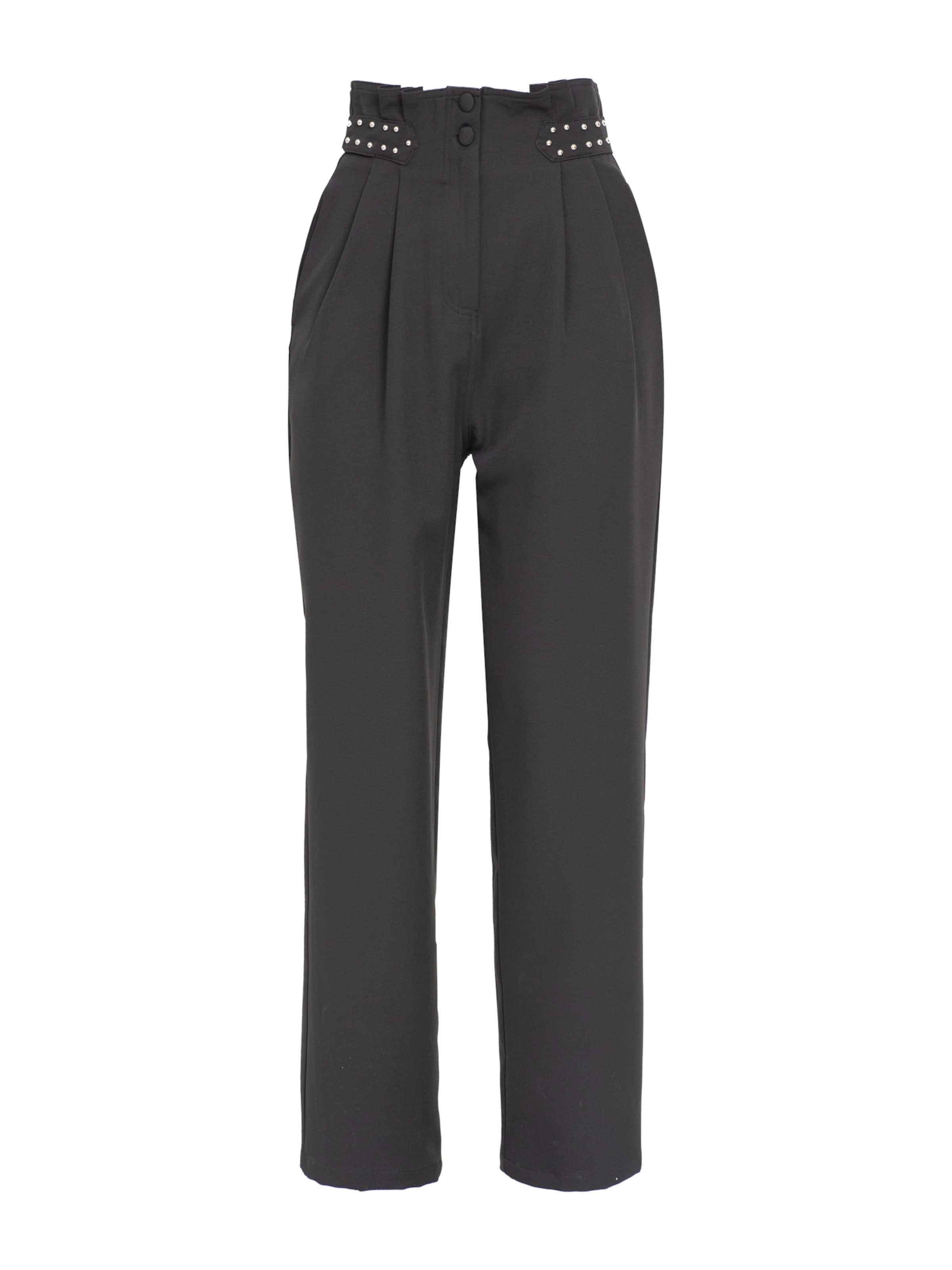 Influencer Trousers in Black: front