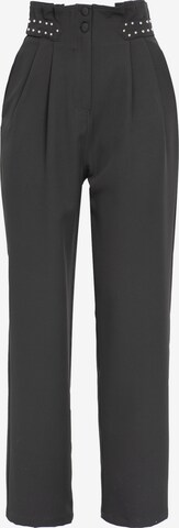 Influencer Pants in Black: front