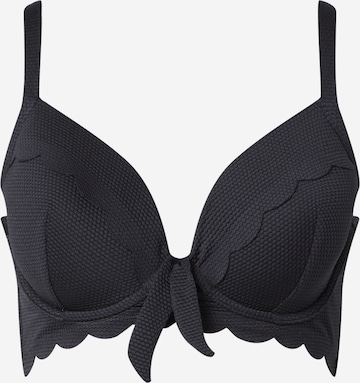 Hunkemöller T-paitarintaliivi Bikinitoppi 'Scallop' värissä musta: edessä